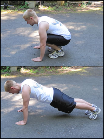 How to do burpee exercise, pic #2.