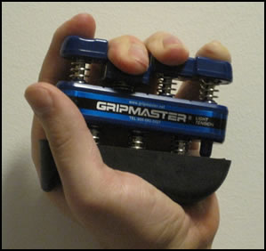 Gripmasters are a good way of working on individual finger strength.