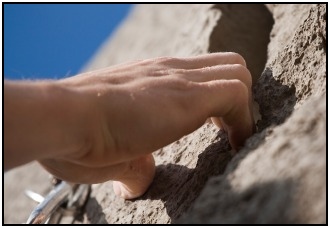 The sandbag toss and the weighted towel roll-ups are great grip exercises for climbing - or anything else that requires grip strength!