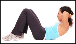 Bent knee crunches are one of the most basic ab exercises.