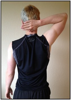 Shoulder stretches, hand behind your head 1.