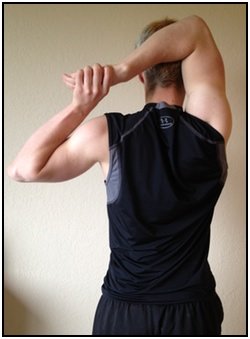 Shoulder stretches, hand behind your head 2.